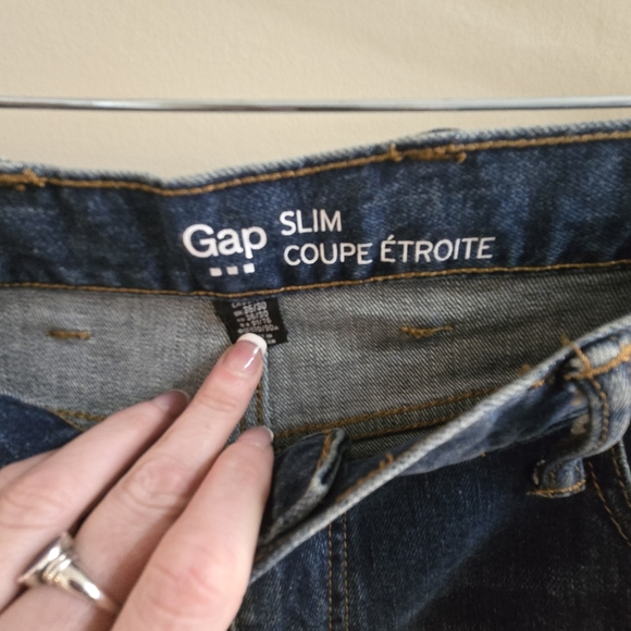 GAP Men's Deep Blue Slim Coupe Etroite Jeans 36×30 - Picture 2 of 4